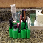 Filled travel caddy.